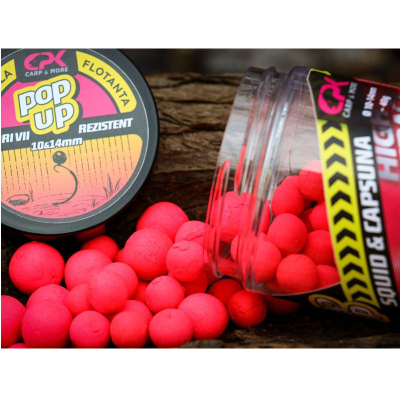 CPK Pop Up Boilies 10-14mm 40g Tintenfisch-Erdbeere
